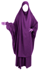 Jilbab adulte 2 pieces - Cape + Jupe evasee - Couleur violet