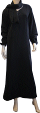 Abaya marque NADA simple noire avec manches elastiques