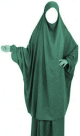 Jilbab adulte 2 pieces - Cape + Jupe evasee - Couleur vert canard