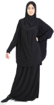 Jilbab Sport ample deux pieces (Cape + Jupe) pour femme - Marque Best Ummah - Couleur noire