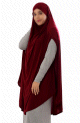 Grande cape - Hijab long de priere pour femme avec fentes - Couleur bordeaux