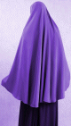 Grande cape - Hijab long et ample pour pour femme voilee - Couleur Aubergine fonce