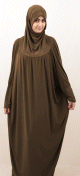 Jilbab ample une piece - Marque Best Ummah (Boutique Jilbeb femme musulmane) - Couleur Marron foncce