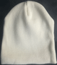 Bonnet d'hiver Blanc long avec partie rabattable