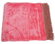 Tapis de priere adulte unie avec motifs - Ultra-doux type velours - Couleur rose clair