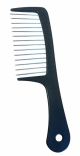 Peigne Afro à Dents Métalliques Espacées (Noir)